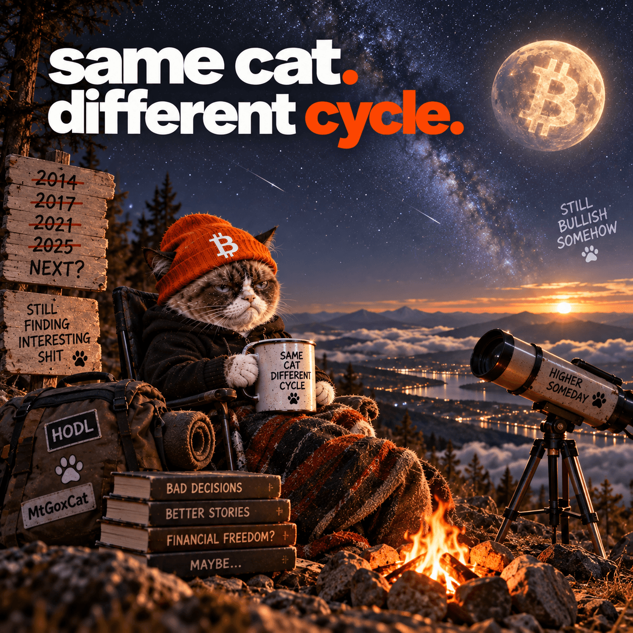 DIFFERENT CYCLE, SAME CAT